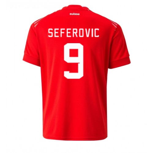 Moški Nogometni dresi Švica Haris Seferovic #9 Domači SP 2022 Kratek Rokav